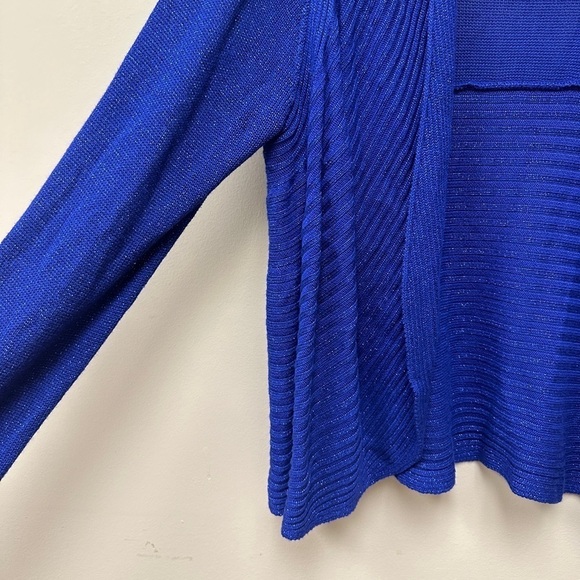 Blue Sparkle Cardigan Size Large Corpcore Office siren - Picture 5 of 7